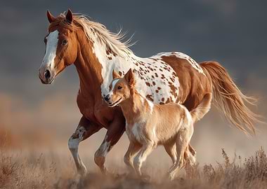 Horse and Dog Running Together
