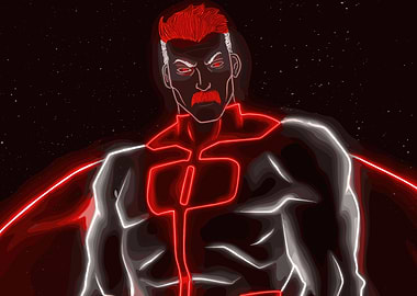 Omni Man Red Glow Digital Art