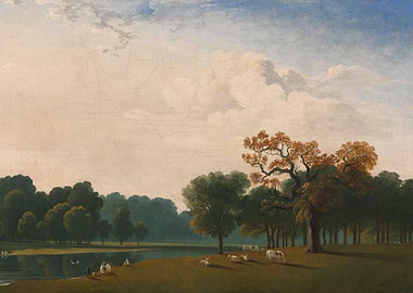 Pastoral Landscape with Cows and Figures