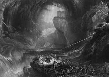 Dramatic Black and White Landscape