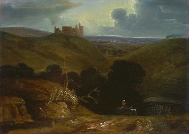 Landscape with Castle Ruins and Figure