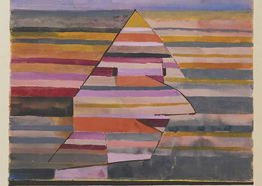 Abstract Striped Landscape Painting