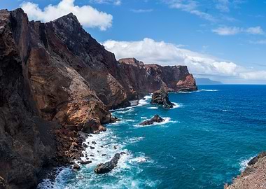Coastal Cliffs and Azure Ocean View