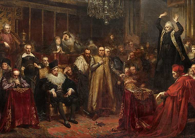 Historical Painting of a Royal Court