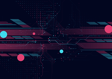 Abstract Technology Circuit Board Design