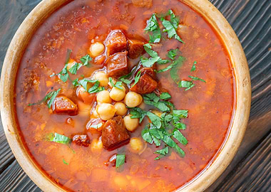 Hearty Chorizo and Chickpea Soup