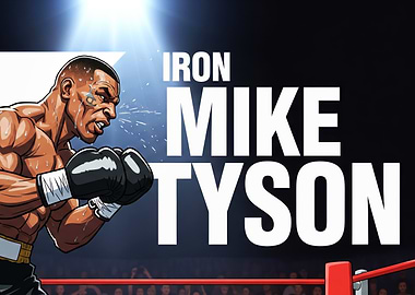 Iron Mike Tyson Boxing Illustration