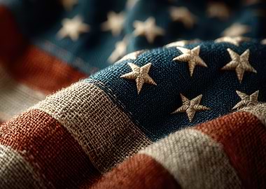 American Flag Close-Up