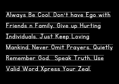 Inspirational Text on Black Background