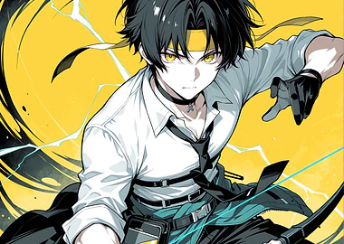 with yellow background