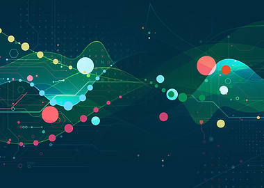 Abstract Data Visualization with Colorful Elements
