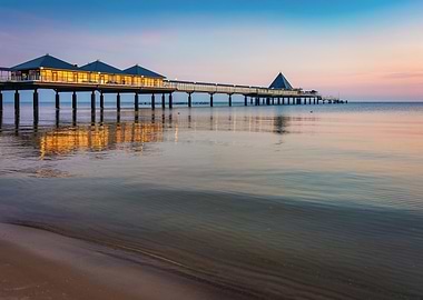 Heringsdorf Pier at Sunset