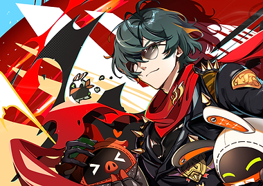 Character with Red and Black Accents