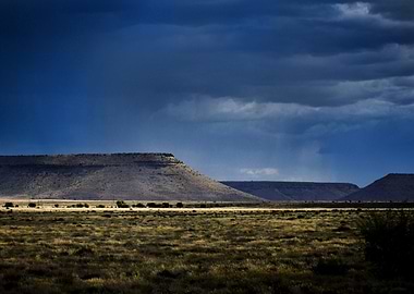 Stormy Landscape with Flat-Topped Hills