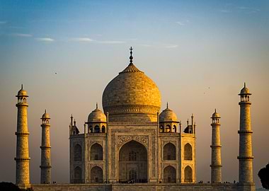The Taj Mahal during Sunrise