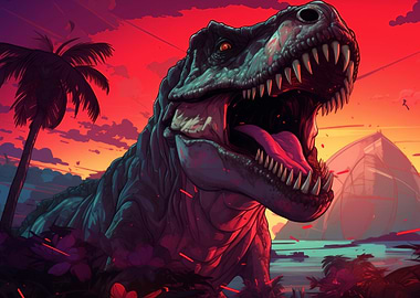 Tyrannosaurus Rex in a Tropical Setting
