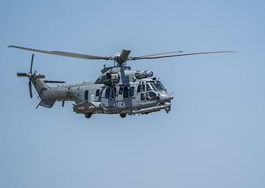 Military Helicopter in Flight