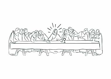 The Last Supper Line Art