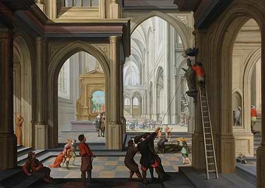 Iconoclasts in a church