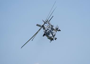 Military Helicopter in Flight