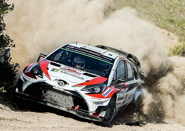 Toyota Yaris WRC Rally Car in Action