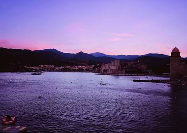 Collioure, France at Dusk