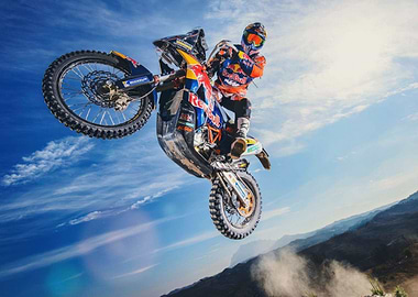 Motocross Jump with Red Bull Bike