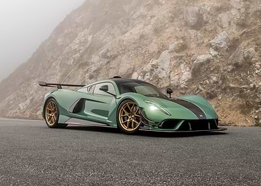 Green Hennessey Venom F5 Revolution Coupe
