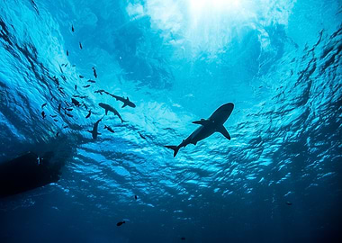 Underwater Sharks and Fish