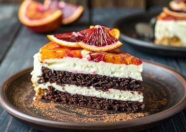 Blood Orange Cake Slice