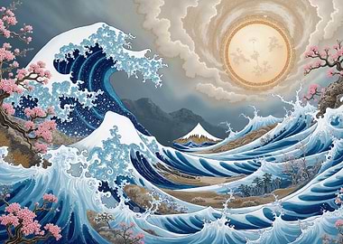 Great Wave Pixel Art