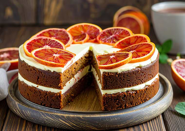 Blood Orange Cake with Cream Frosting