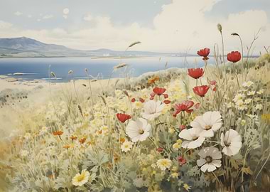 Meadow Flowers by the Sea