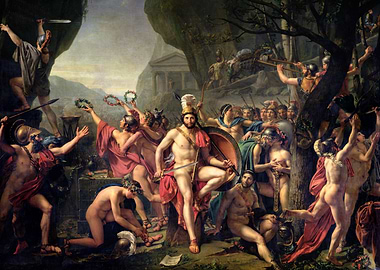 Ancient Greek Victory Celebration Painting