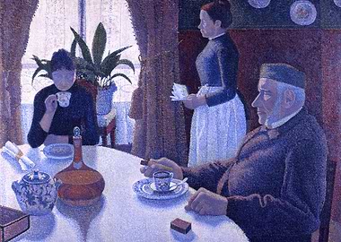The Morning Coffee by Georges Seurat
