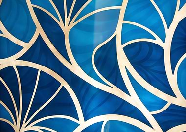 Abstract Blue and White Pattern