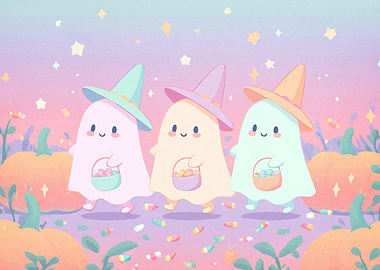 Cute Halloween Ghosts Candy