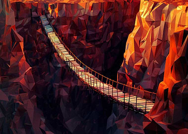 Low Poly Canyon Bridge