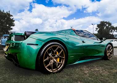Emerald Green Ferrari Convertible
