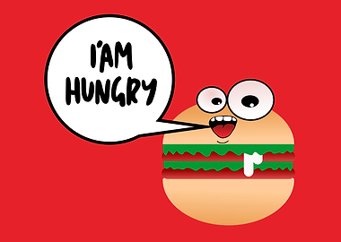 Hungry Cartoon Burger