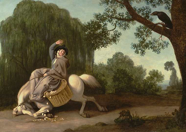 Woman on Horseback with Spilled Eggs