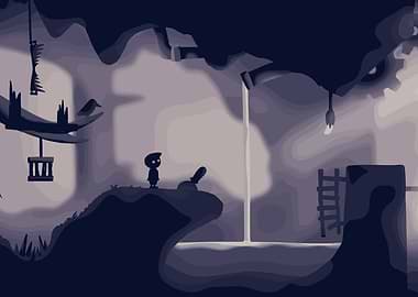 Monochromatic Cave Adventure