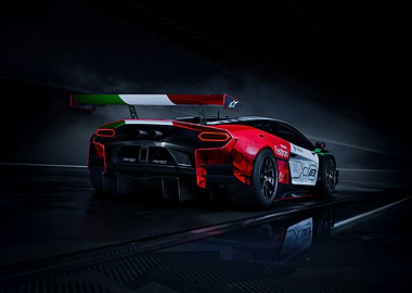 Italian Racing Car Rear View