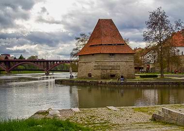 Maribor, Slovenia: Water Tower and Bridge