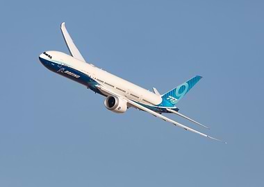 Boeing 777X in Flight