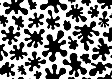 Black Splatter Seamless Pattern