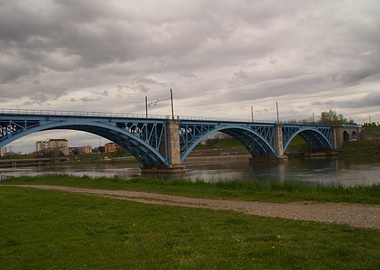 Blue bridge in Maribor