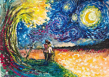 Berserk Van Gogh style