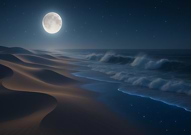 Moonlit Desert Shores