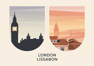 London and Lisbon Cityscapes